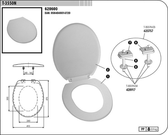 Obrázek WC sedátko bílé 3550