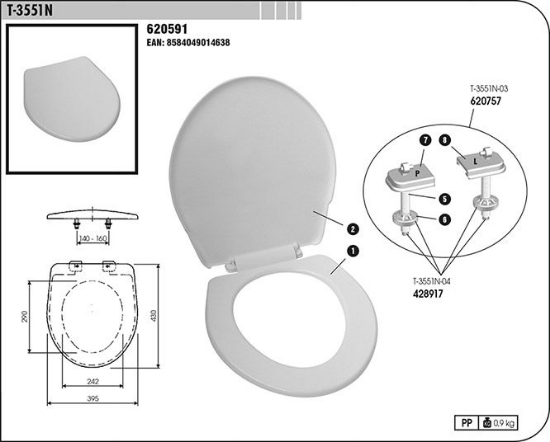 Obrázek WC sedátko bílé 3551