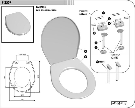 Obrázek WC sedátko bílé 3557 Royal